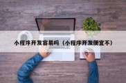 小程序开发容易吗（小程序开发便宜不）